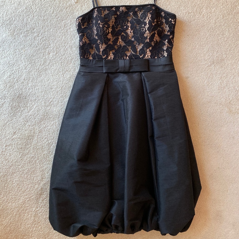 Strapless Black Cocktail Dress
